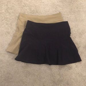 Khaki and Navy Athleta sport skirts. Size 6P